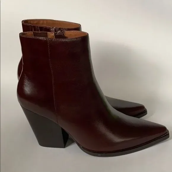 NEW Jeffrey Campbell Flynn Burgundy Boots Size 6 - Picture 6 of 15